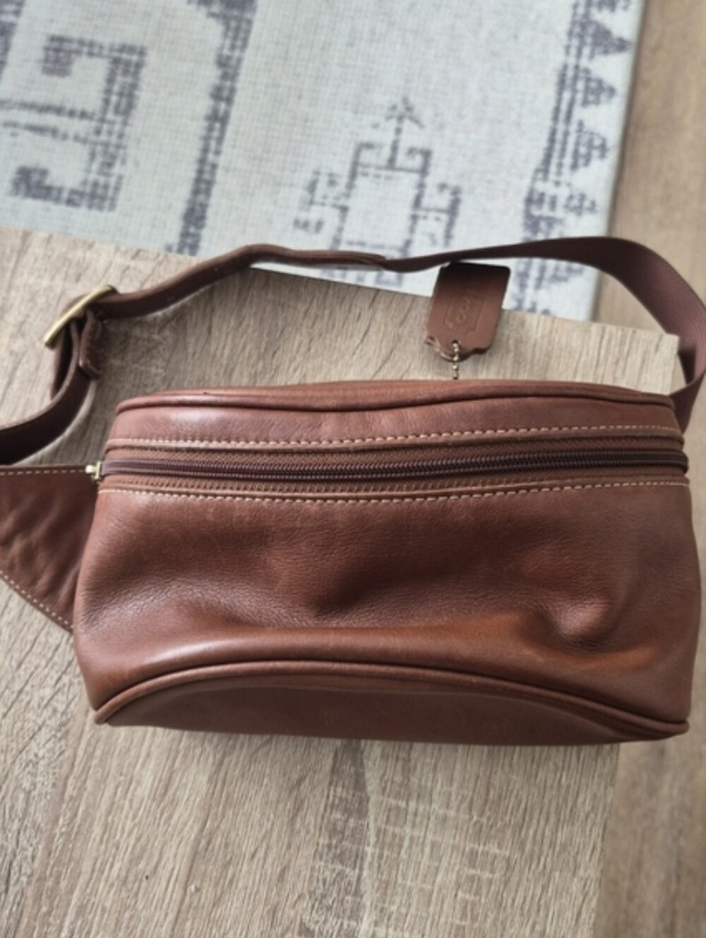 Vintage Coach Brown Leather Belt Bag